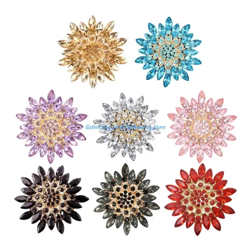 

573B Stylish Flower Pin For Women Alloy Base Secure Fastening Suitable For Office Event Weddings Everyday Use