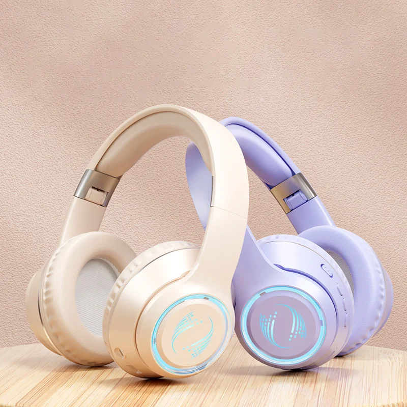 M8 Wireless Bluetooth Headphones HD Noise Reduction Mic HiFi Stereo Sound Music Game Headset Supports TF Card Playback