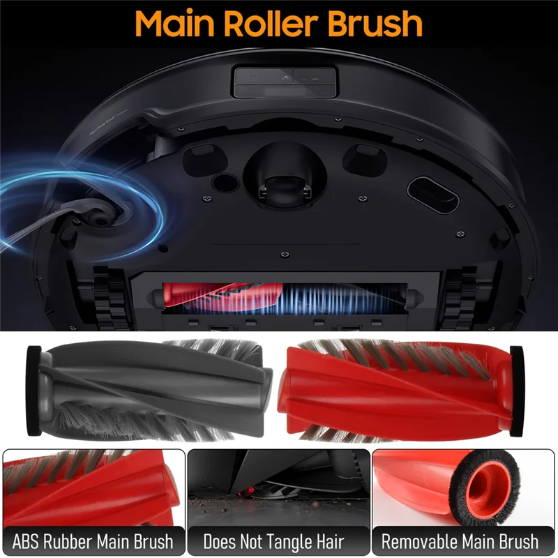 ABKP-For Roborock Saros 10R/G20S Ultra Robot Vacuum Cleaner Accessories-الفرشاة الرئيسية، والفرش الجانبية، والمرشحات، والمناديل، وأكياس الغبار