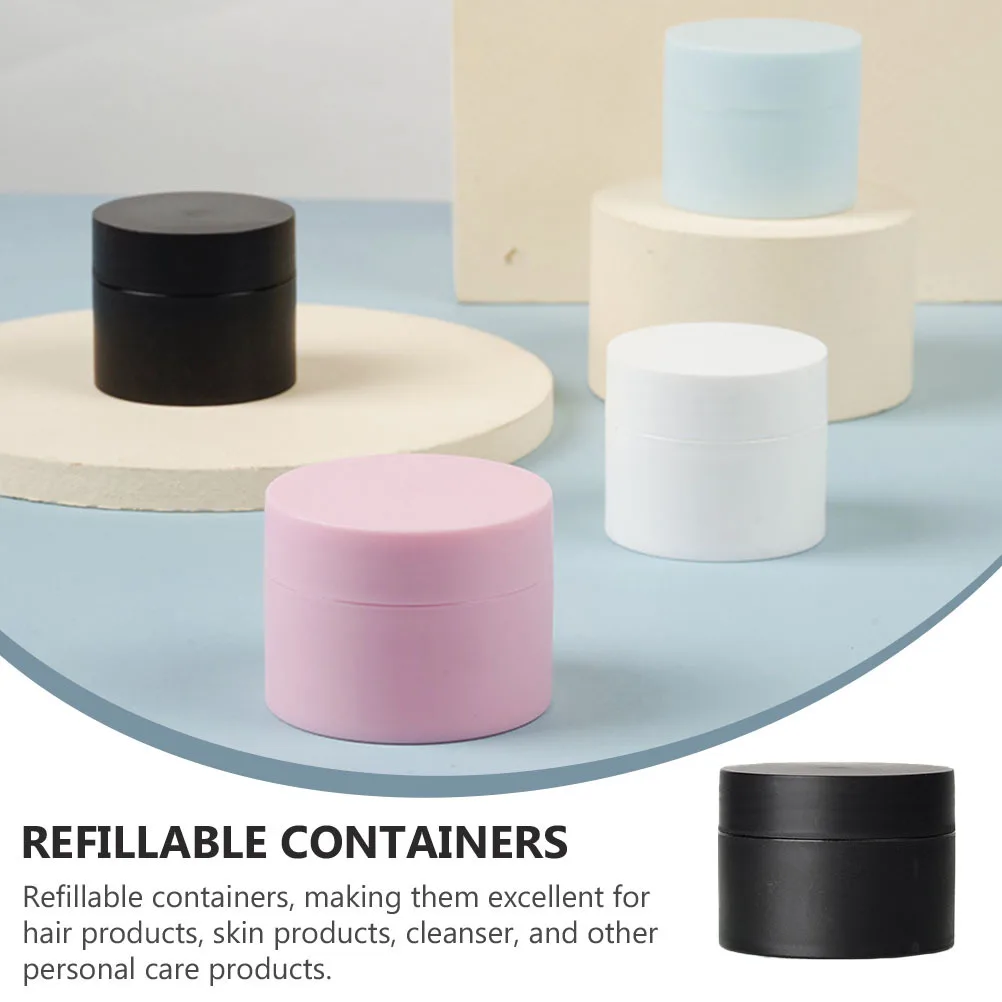 

8Pcs 15G Mini Jars Refillable Travel-Sized Leakproof Cream Containers for Lotion Face Mask Moisturizer Small Plastic