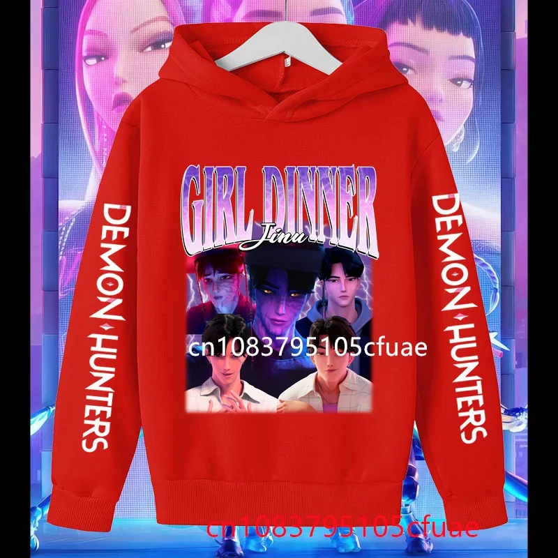 

KPop Demon Hunters Hoodie Girls Fashion Casual Sweatshirt Movie New Kids K-Pop Demon Hunters Hooded Tops Toddler Girl Clothes