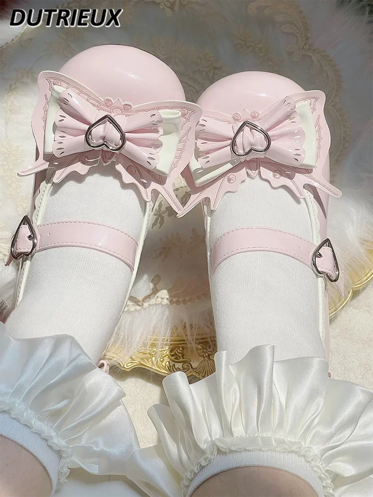 

Lolita Style Fashion Spring Autumn Women's Shoes Cute Original Sweet and Cute Elegant Casual Bow Round Head Low Heels Pumps
