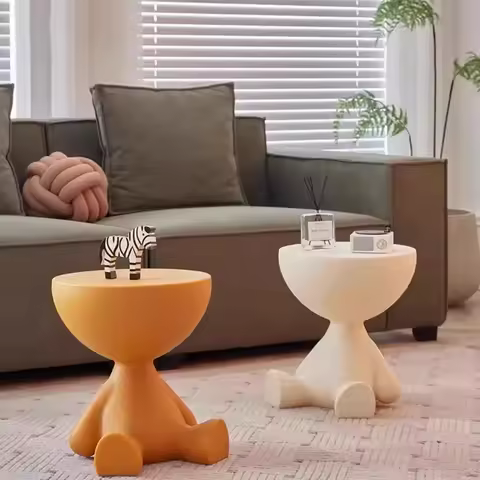 Minimalist Movable Sofa Side coffee Table Small Living Room Small Spaces Bedroom Creative tea Table Innovative tatami end table