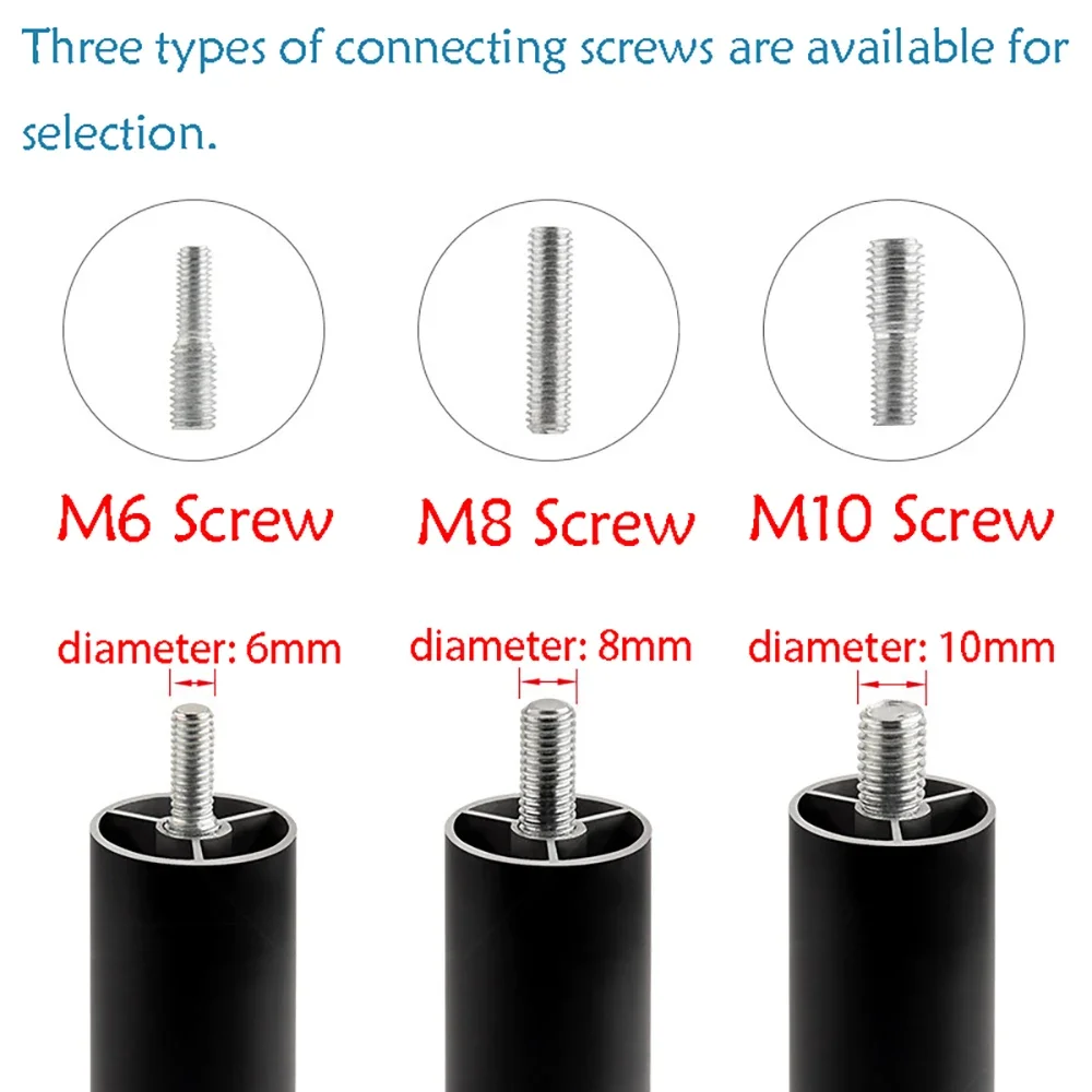 Aluminium Adjustable Furniture Raiser Leg M6 M8 M10, Support Feet for TV Cabinet Wardrobe Fridge Washing Machine