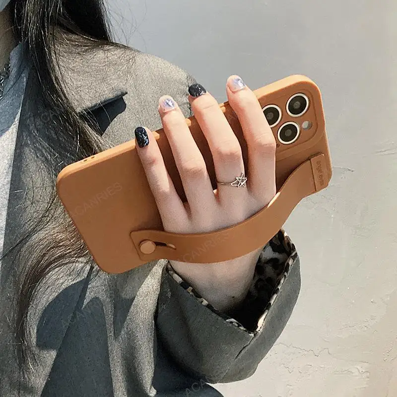 حزام اليد غطاء من السيليكون آيفون 12 11 13 14 برو ماكس بلس ميني X Xs Xr 7 8 14plus 14pro شريط للرسغ حامل غطاء Se 2022 #3