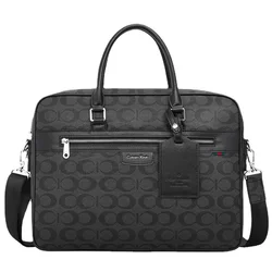 Mannen Tassen Handtassen Lederen Casual Tassen Eenvoudige Mannen Business 14 Inch Computer Tas Mannen Lederen Tas Aktetas laptop Mode