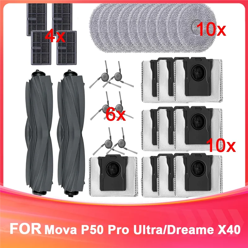 a56t-replacement-parts-for-mova-p50-pro-ultra-dreame-x40-ultra-complete-robot-vacuum-cleaner-main-brushmopfiltersdust-bag