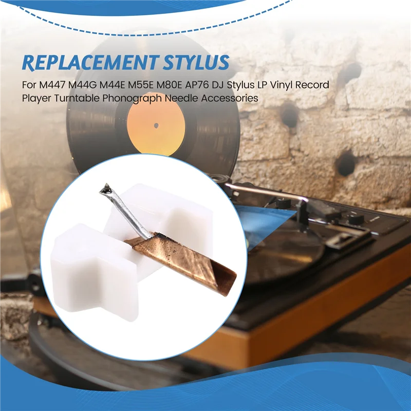 ل Shure M447 M44G M44E M55E M80E AP76 DJ ستايلس LP مشغل تسجيلات من الفينيل القرص الدوار الفونوغراف إبرة الملحقات