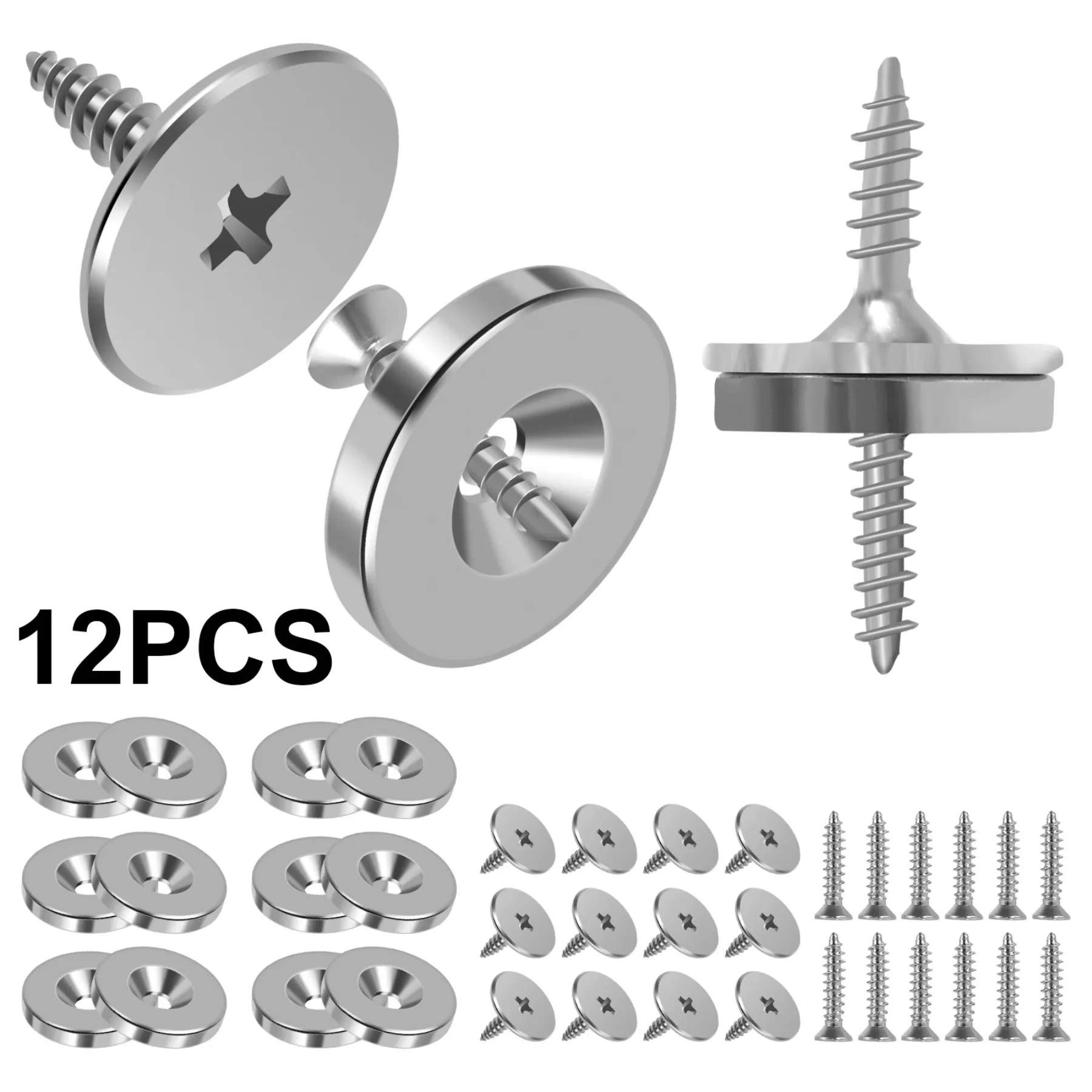 12PCS Cabinet Door Magnetic Closer Zero Space Strong Magnetic Suction Metal Magnetic Door Cabinet Hidden Closing Magnetic