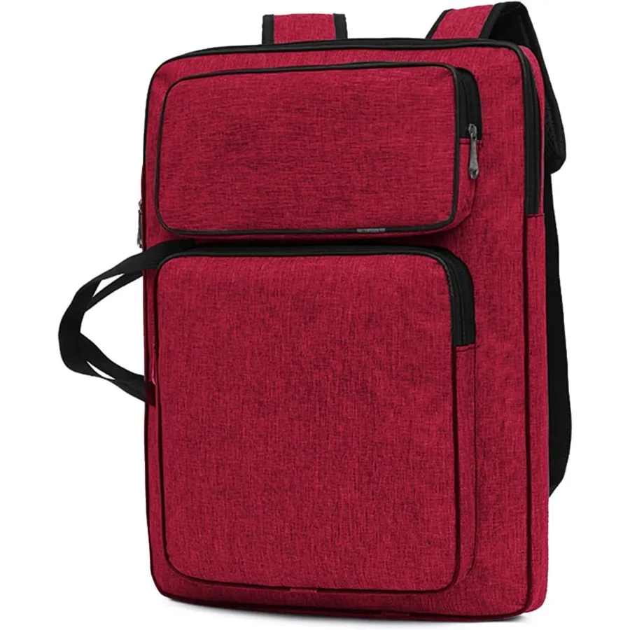 Mochila de transporte de cartera de artista 8K para almacenamiento de arte versátil: mochila de tablero de dibujo ajustable impermeable con capacidad grande
