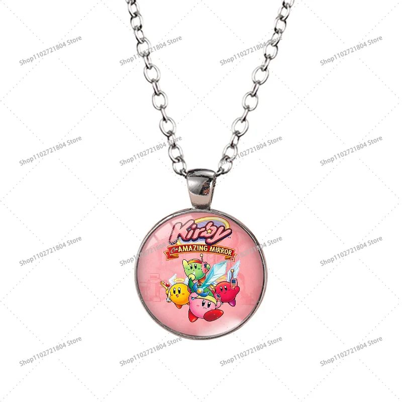 Kirbys Time Stone Necklace for Men Women Anime Cartoon Printed Fashion Necklaces Couple Good-looking Necklace Birthday Gifts view 3
