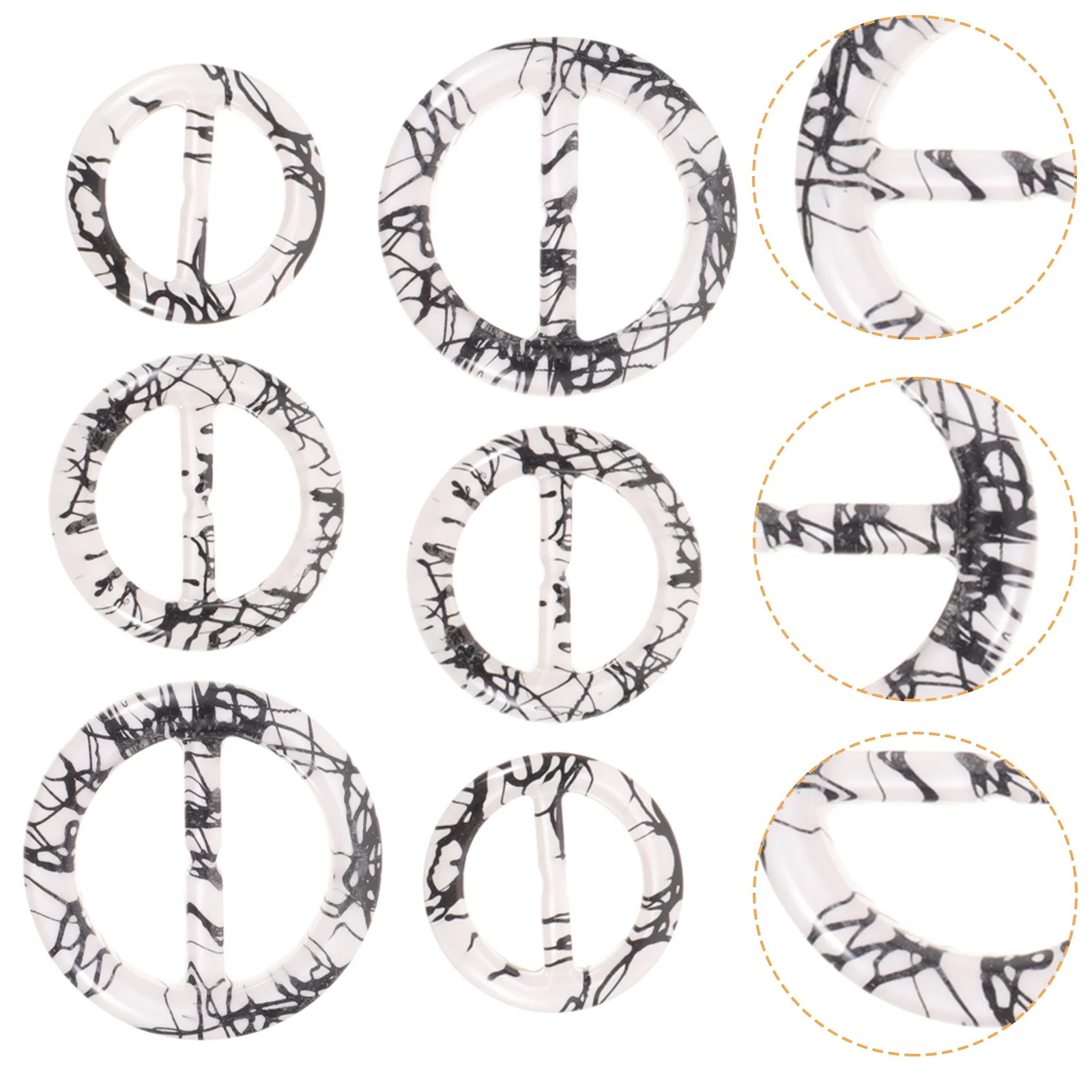 

30pcs Waist Resin Accessories Scarf Scarf Buckle Ring Clip Women Shirt Tie Decor Durable Gift Birthday Christmas