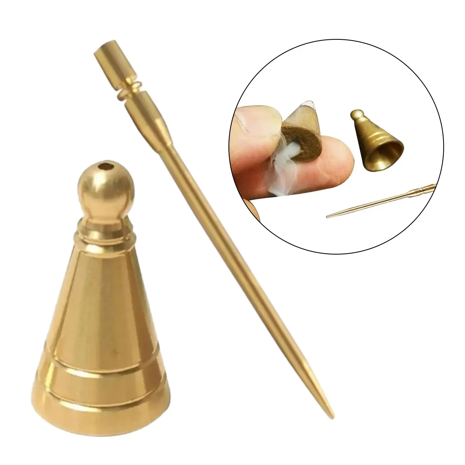 Copper Pin Backflow Incense Cone Making Incense Making Supplies Incense Cone Making Tools for Office Bedroom Tea Room Home Yoga