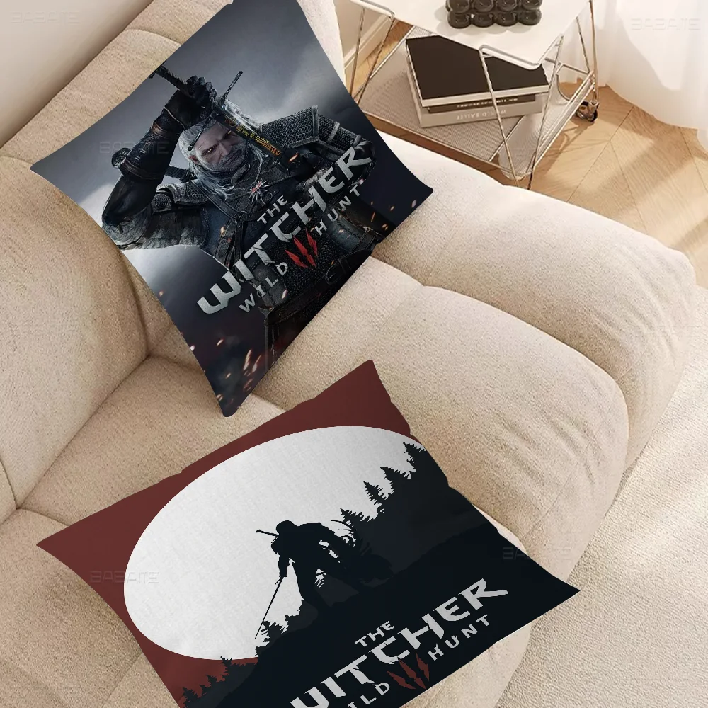 Hot-The-W-Witcher-Game Cushion Cover Pillow Cover Decor Pillowcase Printed Cushion Case For Couch