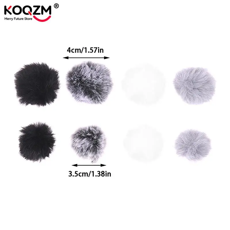 클립온 라발리에 마이크, 모피 앞유리 마이크 머프, 부드럽고 편안한 라펠 라발리에 마이크 액세서리, 1 개