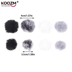 1pc Clip-on Lavalier Microphone Windscreen Furry Windshield Mic Muff Soft Comfortable Lapel Lavalier Microphones Accessories