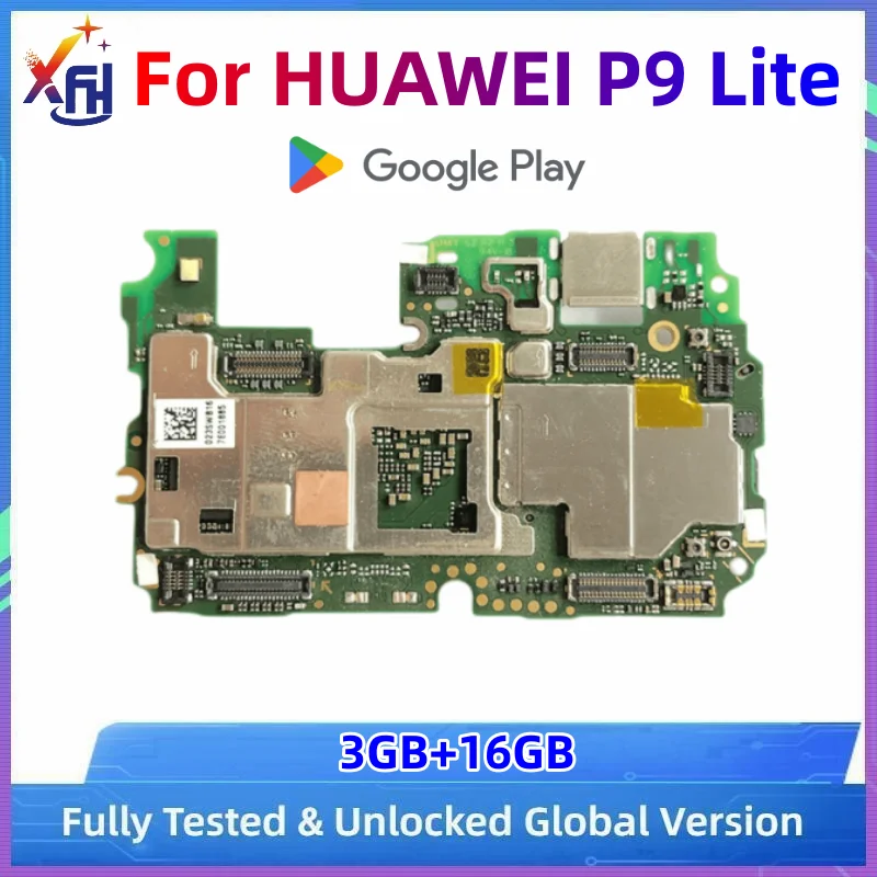 Motherboard for Huawei P9 Lite, 16GB, 32GB ROM Main Circuits Board, Original Electronic Mainboard