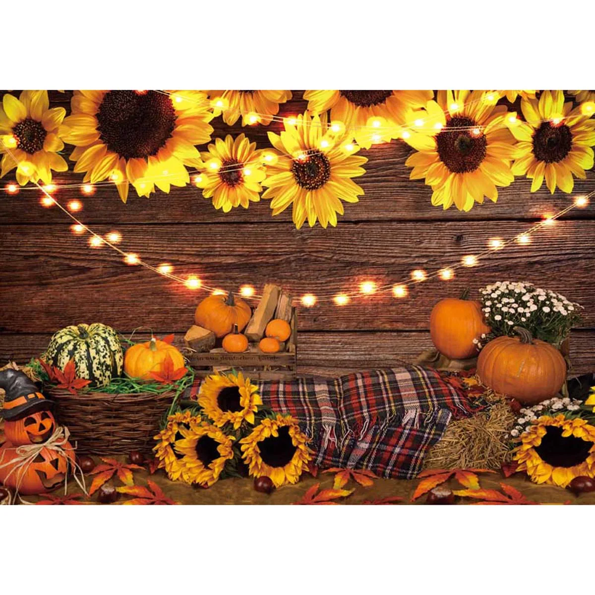 Allenjoy Autumn Thanksgiving Photography Backdrop