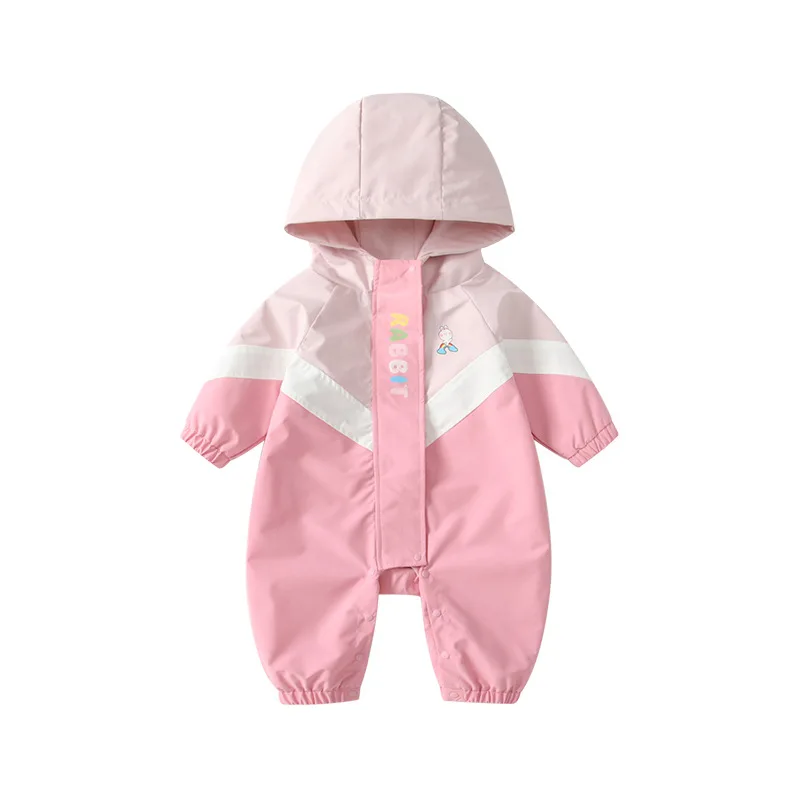 

Baby Autumn Clothes Jumpsuit Korea Style for Girls Casual Outdoor Wear Long Sleeve Windproof Jacket Infant Hooded Sportswear
