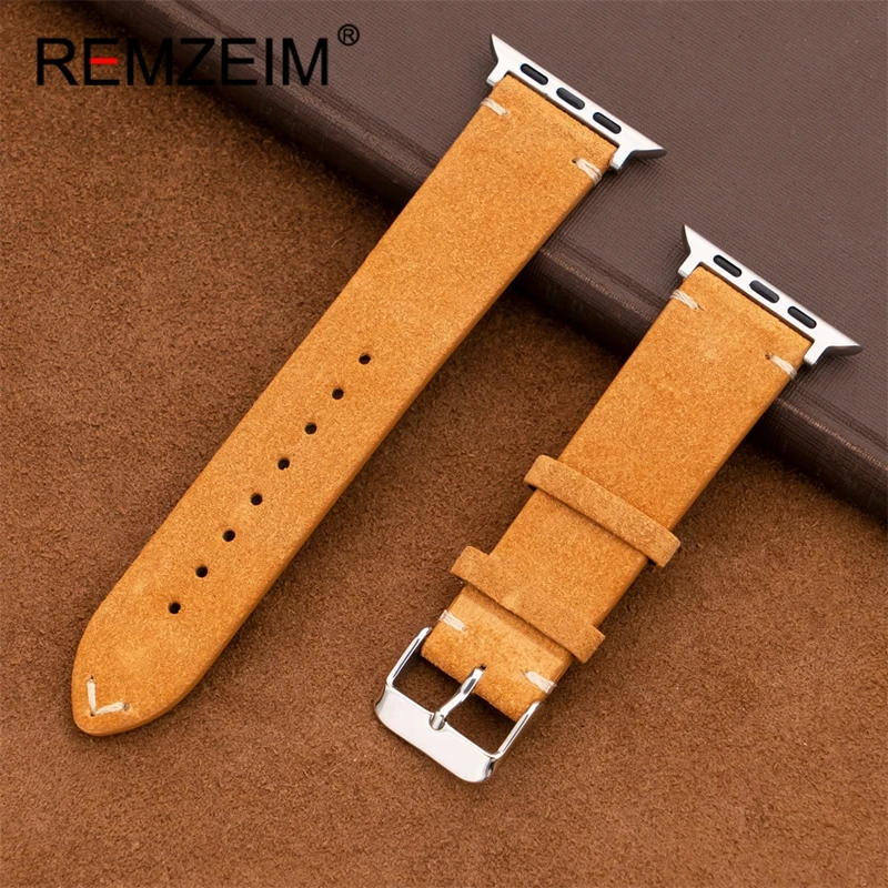 Casual Suede Leather Smartwatch Strap for Apple Watch 38/40/41/42/44/45/46/49mm for Iwatch 10 9 8 7 6 5 4 SE Ultra 2 Wristband