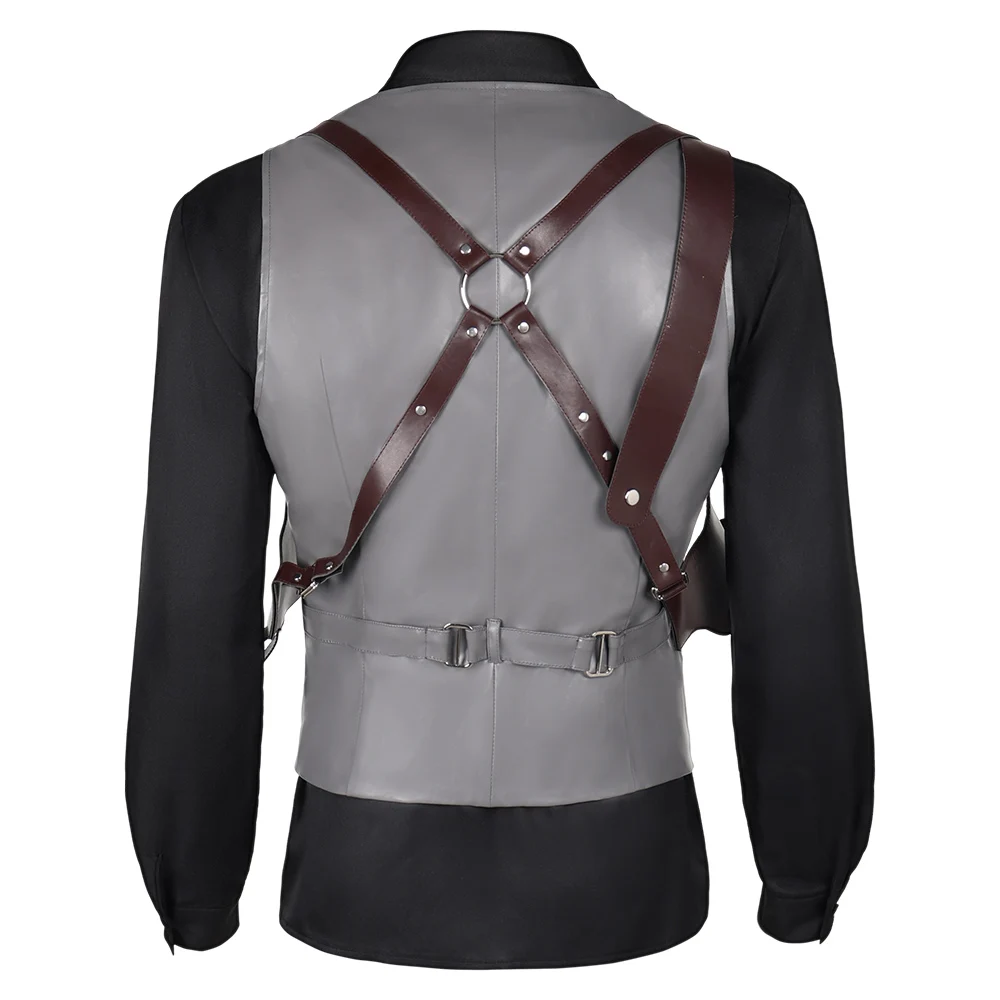 Disfraz de Cosplay de Wesker para adultos, traje de Cosplay, camisa de chaleco de fantasía, accesorios de traje de Carnaval de Halloween, juego de rol masculino