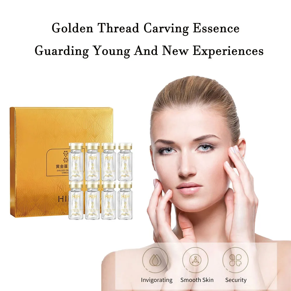 

24-каратное золото, сыворотка для лица, активная коллагеновая шелковая нить, эссенция для лица, укрепляющая, увлажняющая, гиалуроновая сыворотка для ухода за кожей лица