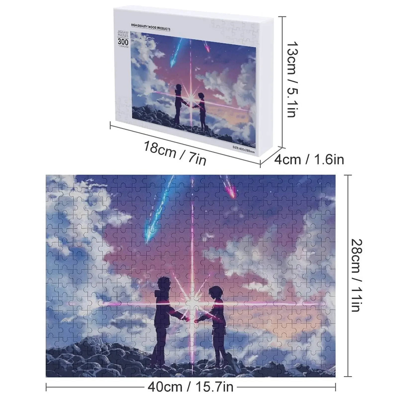 كيمي نو نا وا // اسمك أنيمي 1 بازل قطع ألعاب مخصصة للأطفال صور مخصصة شخصية صور هدية لغز #5