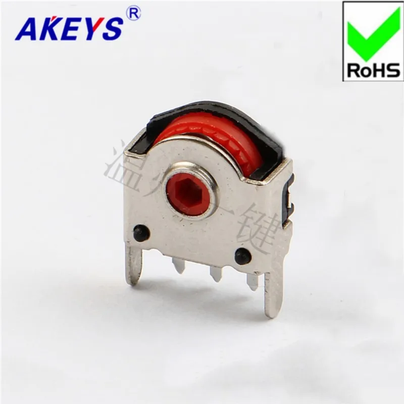 10 PCS Red BM-YSA large hole 5H straight foot Mouse encoder accessories 5mm Roller decoder rolling switch