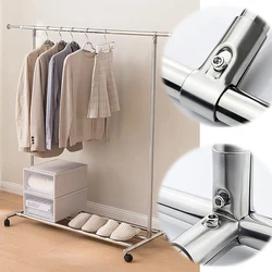 2/3-way Pipe Fittings Elbow Fasteners Stainless Steel Tube Connectors Drying Rack Accessories