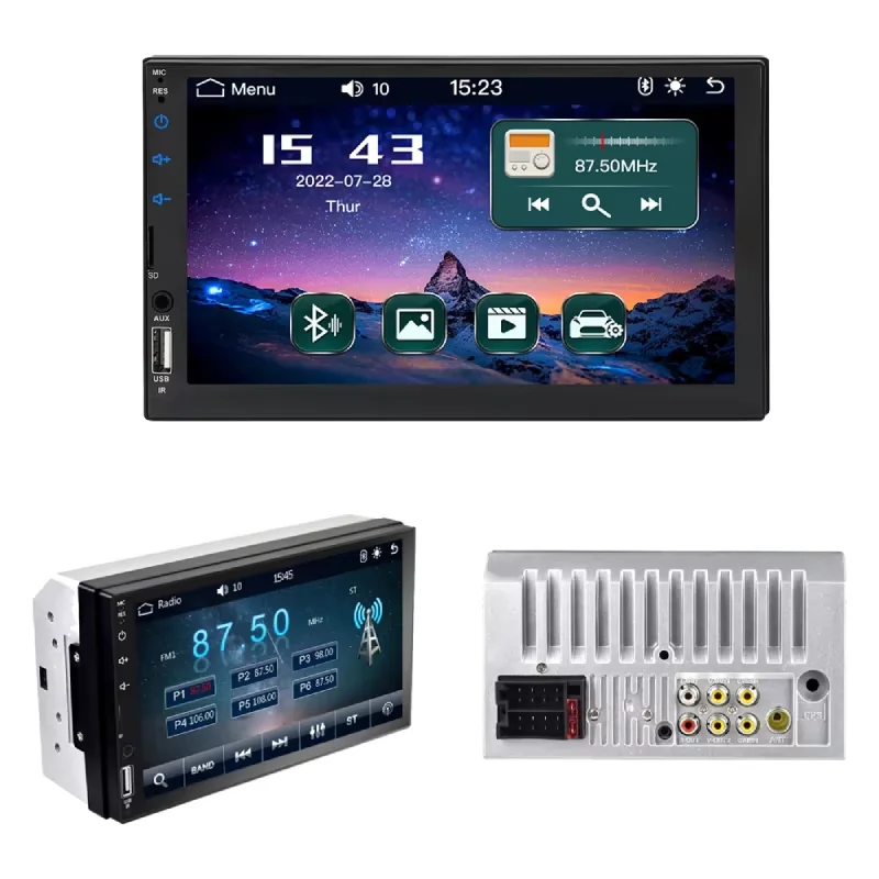 

Multimedia carplay ISO/ANDROID support Rear View Camera 7" inch screen Touch screen Android Car Stereo Bluetooth Car MP5 Player