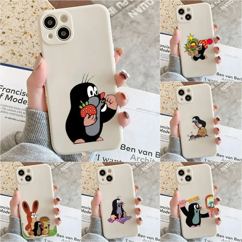 Cartoon Classic Krtek A Kalhotky Phone Case For Iphone 11 13 14 Pro Max X Xr Xs Max Se2020 12mini White Cover Case