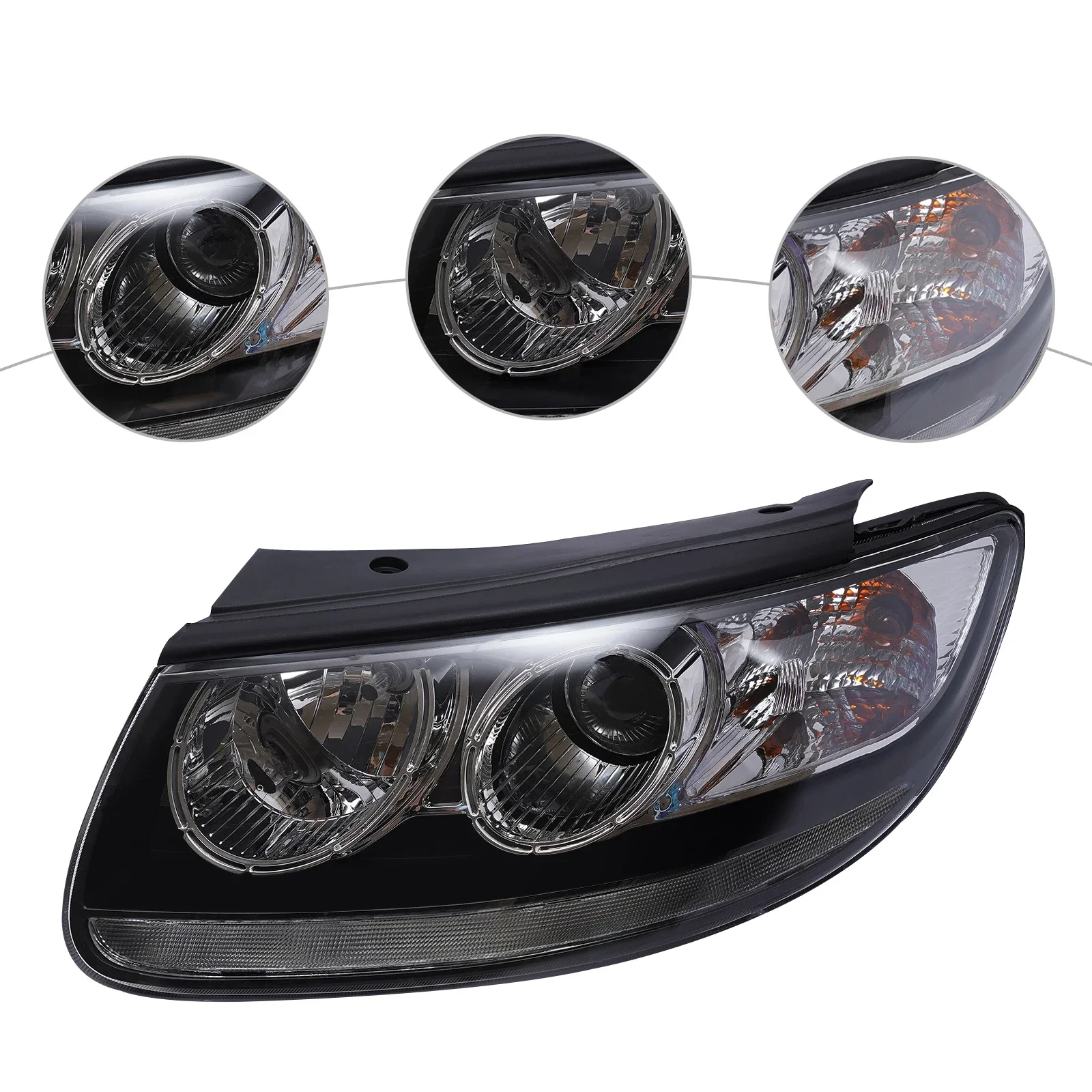 

Подходит для Hyundai Santa Fe 2007-2012 годов, фара со стороны водителя, 6 контактов, 12 В