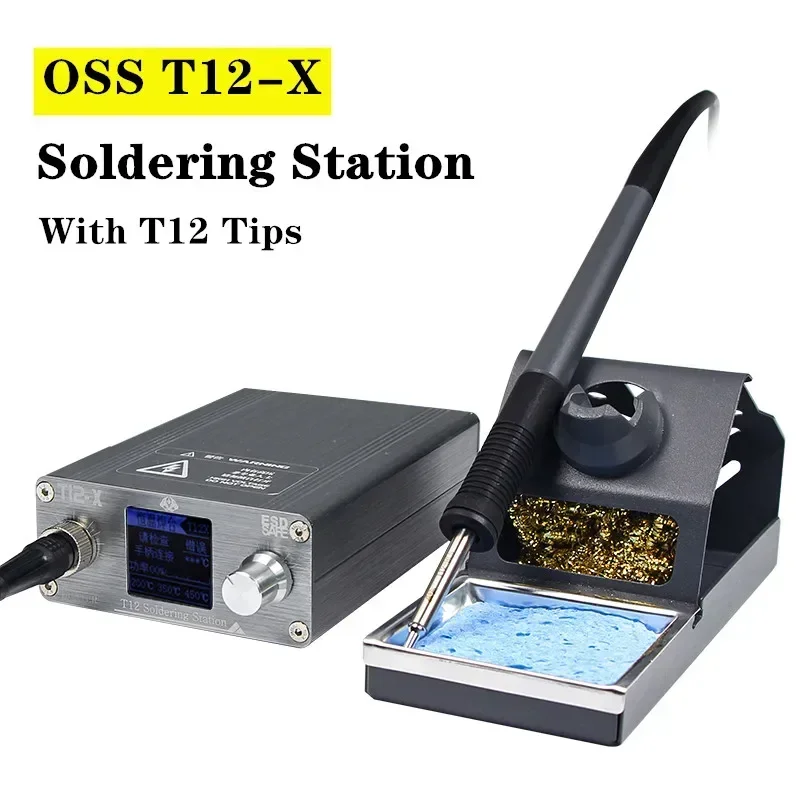 OSS T12-X Soldering Station Electronic Welding Iron LED Digital Display BGA Rework Station with Soldering Tips Welding Tools