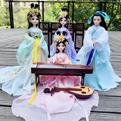 Chinese Style Ancient Costume Model 30cm Hanfu Interchangeable Fairy Princess Home Decoration Ornaments Children's Model ZE586