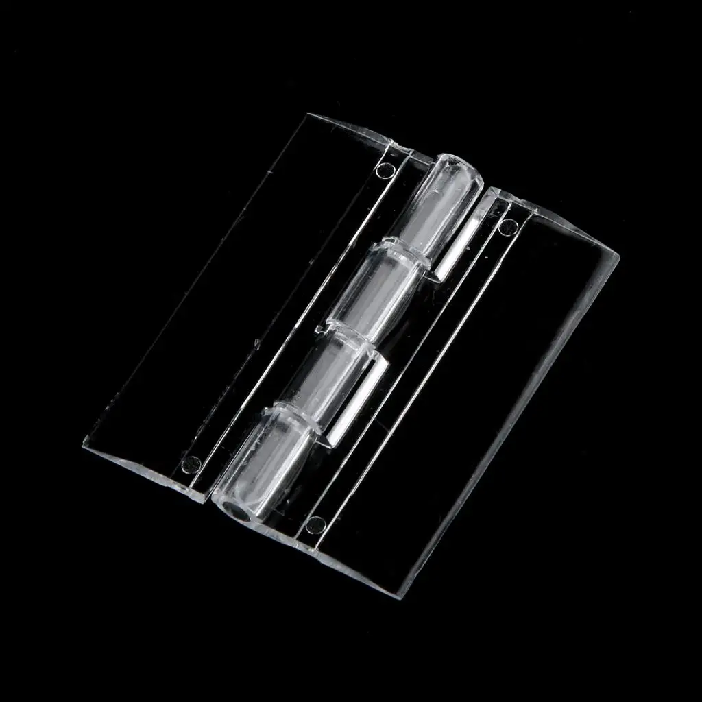 45x38mm Clear Acrylic Plastic Folding Door Piano s Hinges Pack of 6