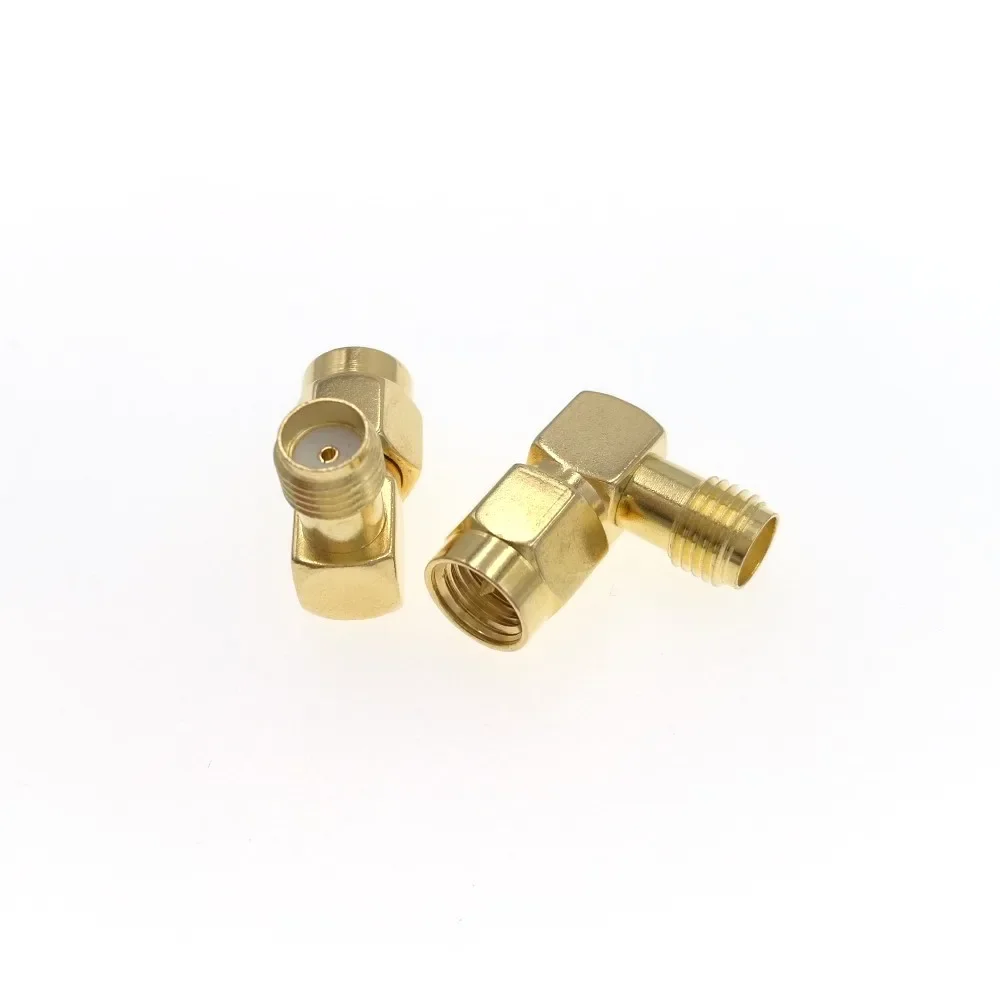 SMA Male To SMA Female Right Angle RF Connector Adapter