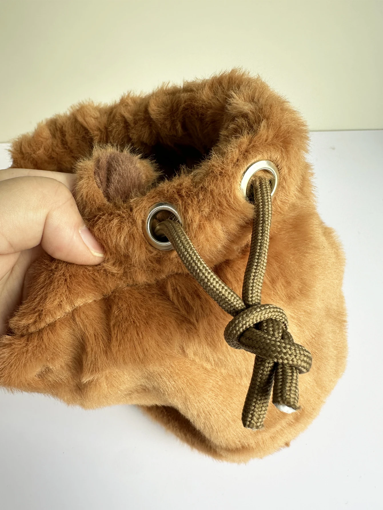 1pc Capybara Plush Drawstring Bag Cute Cartoon Capybara Doll Bag Drawstring Outing Casual Party Bag
