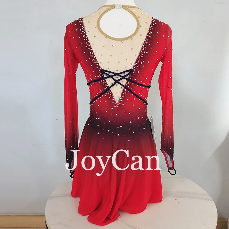PomerCan-Robe de Patinage Artistique pour Bol, Rouge, IQUE dex, Extensible, Vêtements de brevde Compétition Personnalisés