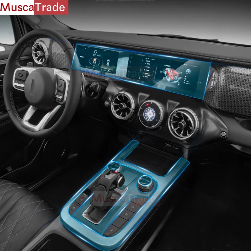 

TPU for GWM Great Wall WEY Tank 300 Transparent Protection Film Car Interior Sticker Center Control Gear Air Navigation Panel