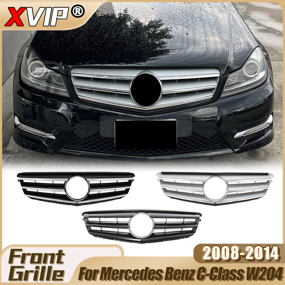 

XVIP Perfect Match Front Grille For Mercedes Benz C-Class W204 C180 C230 C280 C350 2008-2014 Matte Black AMG Style Bumper Grille