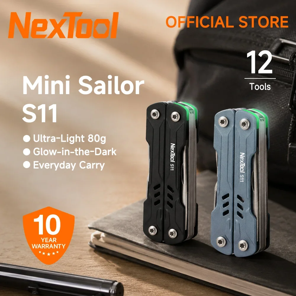 NexTool Mini Sailor Pliers S11 12-In-1 Keychain Multitool Pocket Knife Scissors Screwdrivers Portable Compact EDC Hand Tools