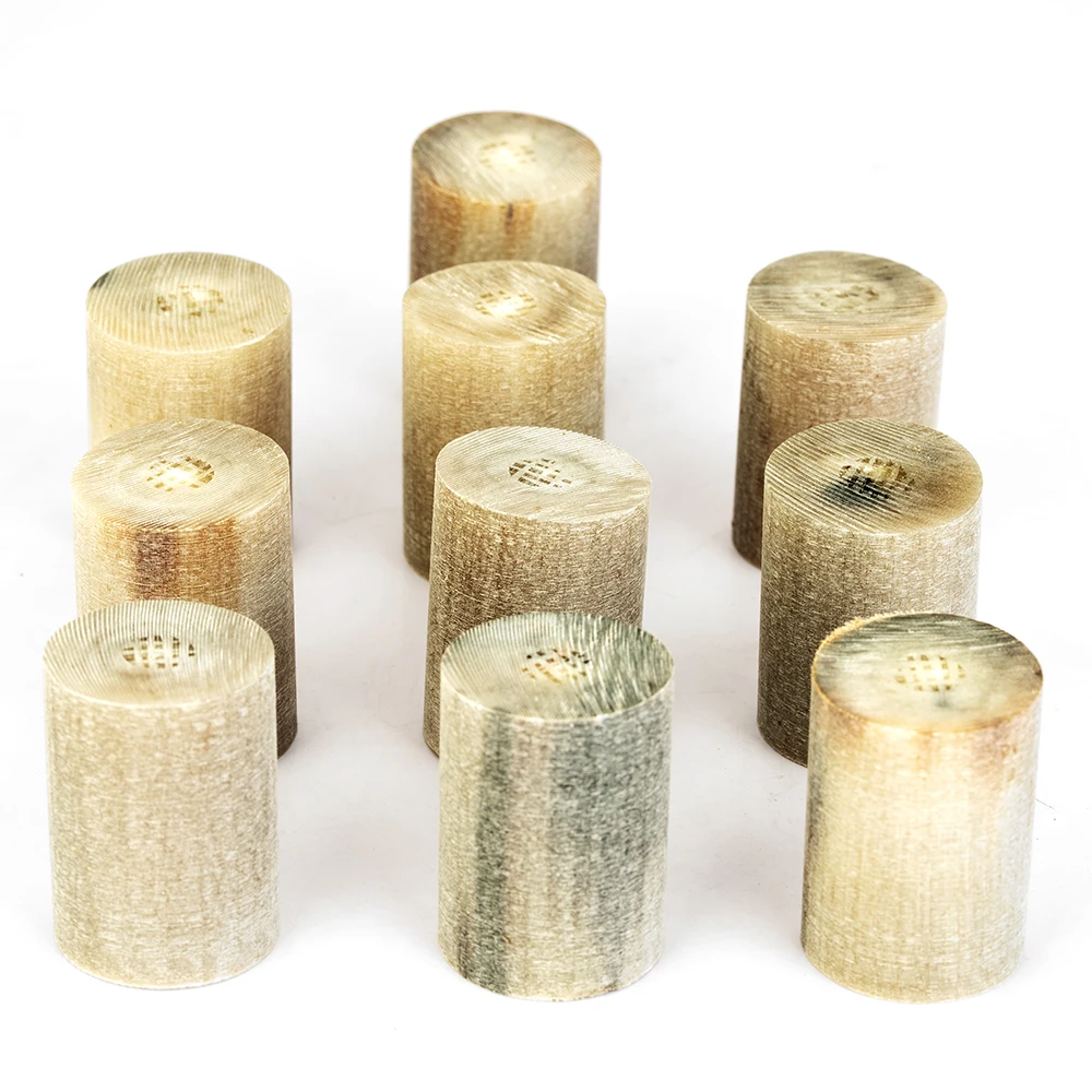 Picture 3: XITUO 10pcs/Lot Natural Black & White Horn Roller for DIY Japanese Octagonal Knife Handle Chef Knife Handle blank Made-3.0cm*4cm