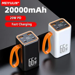 20000mAh Portable Power Bank Large Capacity PD20W Fast Charger External Spare Battery USB C 10000mAh Powerbank For iPhone Xiaomi