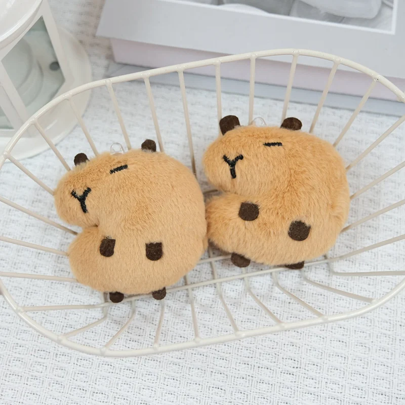 

Kawaii Capybara Plush Keychain Cute Cartoon Guinea Pig Stuffed Animal Pendant Ador Design Soft Toy Backpack Charm Teen Girl Gift