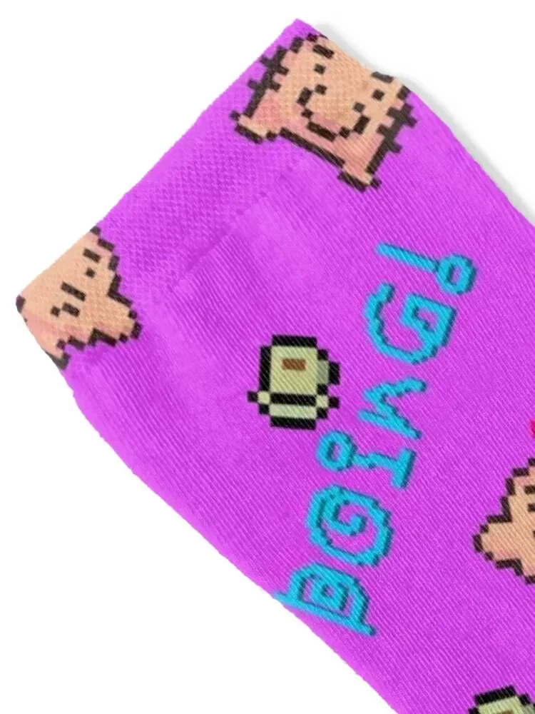 Mr Saturn Boing! Ding! Zoom! Dakota! Earthbound Socks cartoon man gym warm winter Designer Man Socks Women's