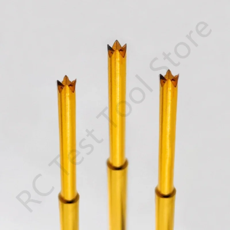 100PCS PA100-Q1 Spring Test Probe PA100-Q Test Pin P100-Q P100-Q1 Test Tool 33.35mm 1.36mm Needle Gold Tip Dia 0.99mm Pogo Pin