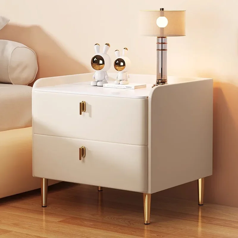 

Modern Luxury Nightstand Nordic Bedside Storage Minimalist Home Bedside Table Drawer Storage Mesitas De Noche Hotel Furniture