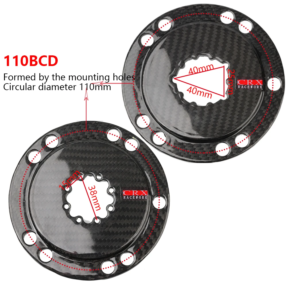 RacewoRK CRX02 Carbon Fibre 110BCD Bicycle Chainring Spider For R7000 R8000 R9000 Road Bike Double Speed 4 5 Bolt Chainwheel