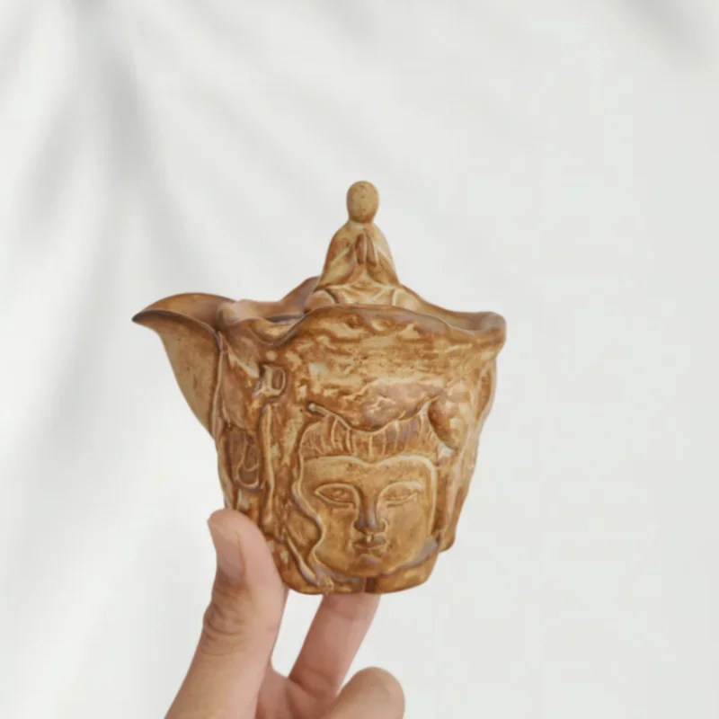 Old Rock Mud Rough Pottery  Tea Pot Retro Teapot Tea Kettle Tea Ceremony Tea Making Single Pot Tea Ceremony