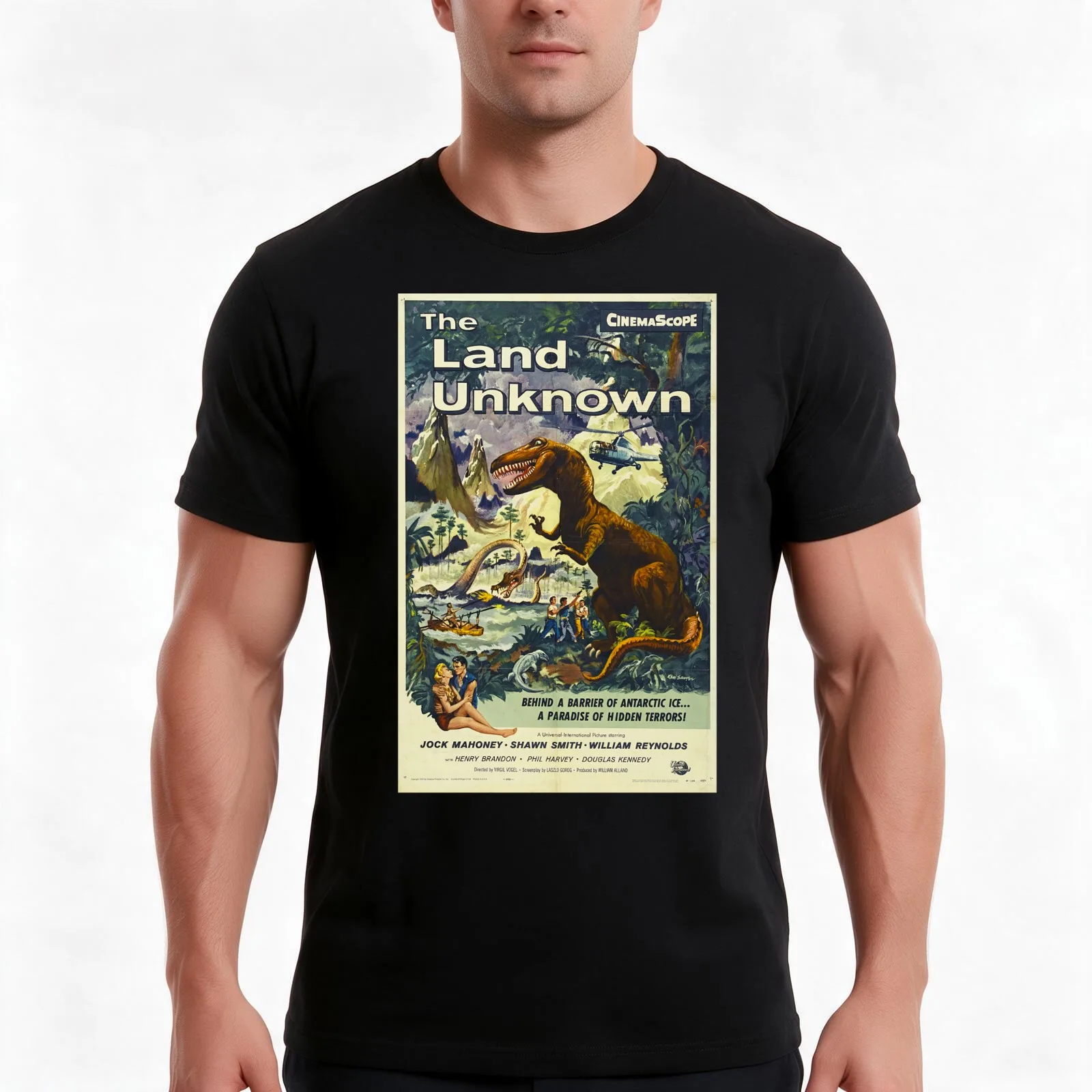 The Land Unknown (1957) - Classic Film T-Shirt, Summer Casual Cotton Tee, Oversized Streetwear Tops, Vintage Graphic Print